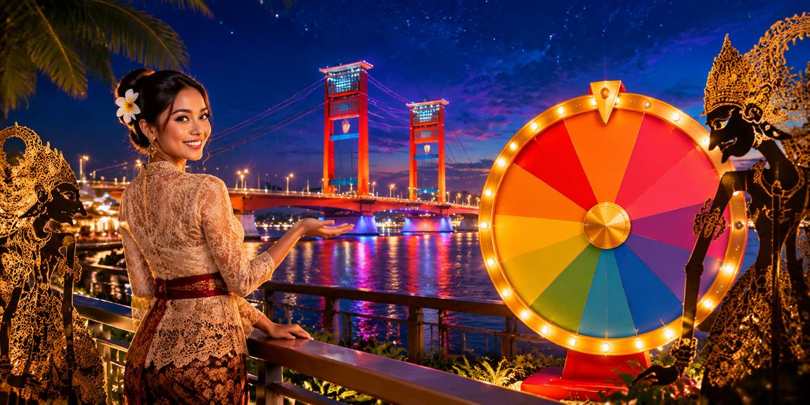 Model Vietnam berpose elegan memegang tiket undian beruntung di suasana hiburan festival